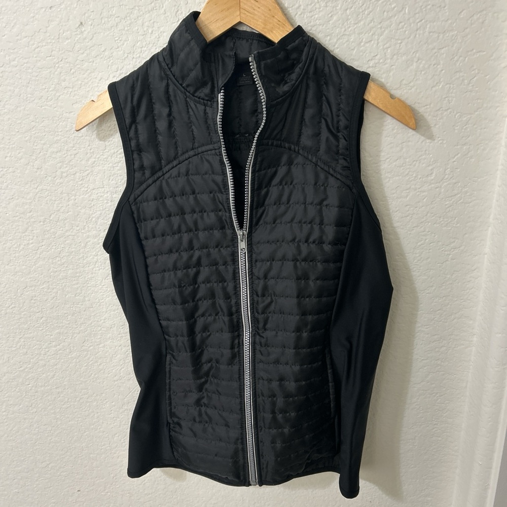 Black Quilted Sleeveless Vest